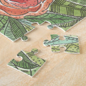 Mijn favoriete herinneringen zijn met oma roze roz legpuzzel (Zijkant)