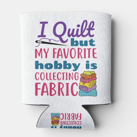 Mijn favoriete hobby verzamelt stof blikjeskoeler (Achterkant)