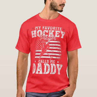 Mijn favoriete Hockey Player noemt me papa Fathers T-shirt