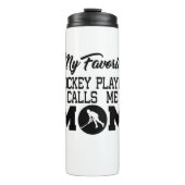 Mijn favoriete Hockey Player roept me mama Thermosbeker (Voorkant)