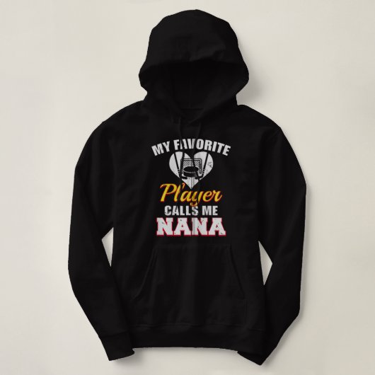 Mijn favoriete Hockey Player roept me Nana Zip Hoodie (Design voorkant)