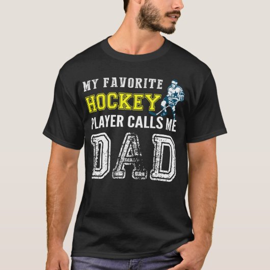 Mijn favoriete Hockey-speler noemt me papa - Hocke T-shirt (Voorkant)