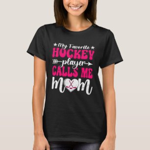 Mijn favoriete hockeyer noemt me mama schattige mo t-shirt
