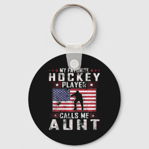 Mijn favoriete hockeyer noemt me tante Moederdag Sleutelhanger