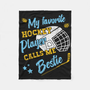 Mijn favoriete hockeyspeler noemt me beste vriendi fleece deken