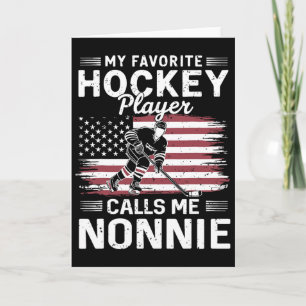 Mijn favoriete hockeyspeler noemt me Nonnie Us Fla Kaart