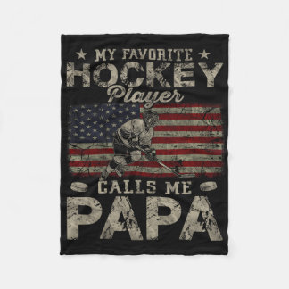 Mijn favoriete hockeyspeler noemt me papa Vaderdag Fleece Deken