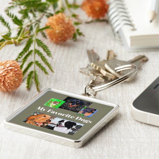 Mijn favoriete honden Creëer je eigen 5-voudige Sleutelhanger (Zijkant)