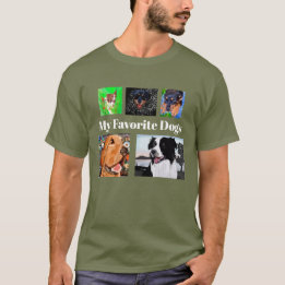 Mijn favoriete honden Creëer je eigen 5-voudige T-shirt