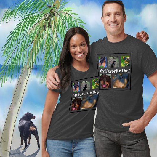 Mijn favoriete honden Creëer je eigen 6-voudige T- T-shirt