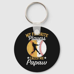 Mijn favoriete honkbal softbal spelers noemen me P Sleutelhanger