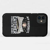 Mijn favoriete honkbalcatcher noemt me papa vader Case-Mate iPhone case (Achterkant (horizontaal))