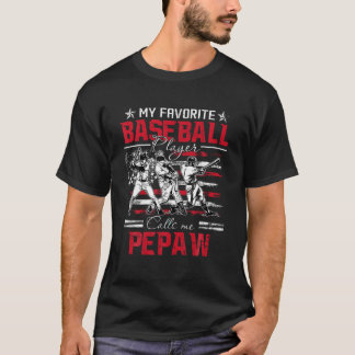 Mijn favoriete honkballer noemt me Pepaw America T-shirt
