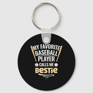 Mijn favoriete honkbalspeler noemt me Bestie Sleutelhanger