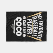 Mijn favoriete honkbalspeler noemt me Coco Fleece Deken (Voorkant (Horizontaal))
