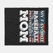 Mijn favoriete honkbalspeler noemt me mam fleece deken (Voorkant (Horizontaal))
