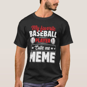 Mijn favoriete honkbalspeler noemt me mama's t-shirt