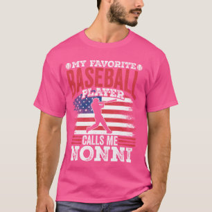 Mijn favoriete honkbalspeler noemt me nonni vader t-shirt