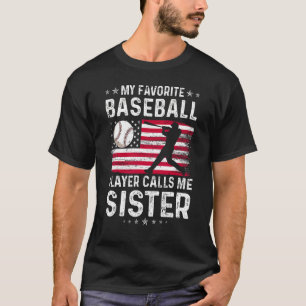 Mijn favoriete honkbalspeler noemt me oom Amerika T-shirt
