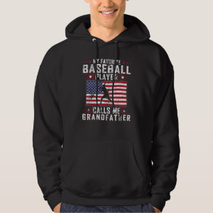 Mijn favoriete honkbalspeler noemt me opa hoodie