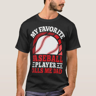 Mijn favoriete honkbalspeler noemt me papa honkbal t-shirt