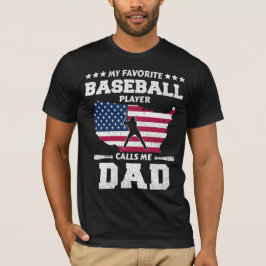 Mijn favoriete honkbalspeler noemt me papa t-shirt