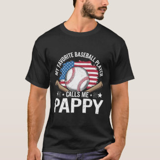 Mijn favoriete honkbalspeler noemt me Pappy Usa Vl T-shirt