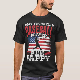 Mijn favoriete honkbalspeler noemt me 'papy father t-shirt