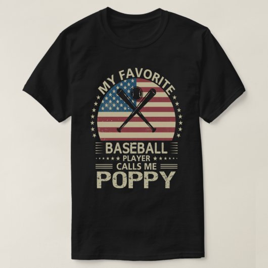 Mijn favoriete honkbalspeler roept me op om de vla t-shirt (Design voorkant)