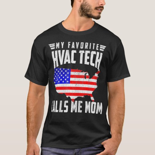 Mijn favoriete HVAC-techniek noemt me mam USA Amer T-shirt (Voorkant)