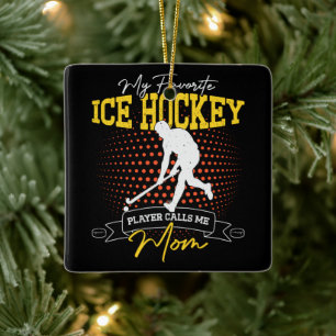 Mijn favoriete ijshockeyspeler noemt me grappig keramisch ornament