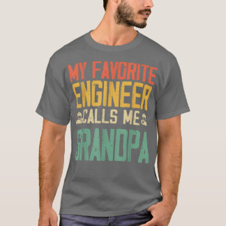 Mijn favoriete ingenieur roept me op tot opa Vinta T-shirt
