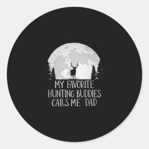 Mijn favoriete jachtboeddy noemt me papa die pap j ronde sticker