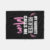 Mijn favoriete jager noemt me mam Deer Hunting Gif Fleece Deken (Voorkant (Horizontaal))