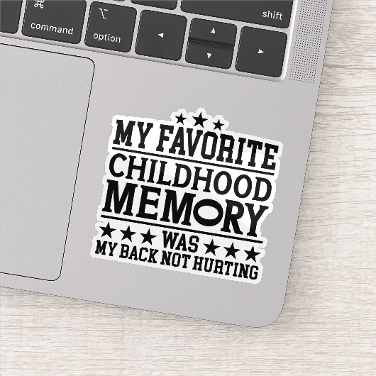 Mijn favoriete jeugdgeheugen veroudering gracieus sticker (Detail)