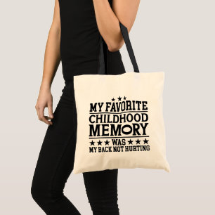 Mijn favoriete jeugdgeheugen veroudering gracieus tote bag