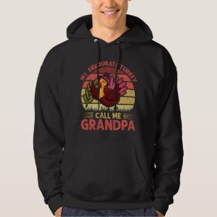 Mijn favoriete kalkoen noem me opa Thanksgiving Hoodie