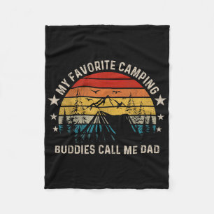 Mijn favoriete kampeerbuddy's noemen me papa vinta fleece deken