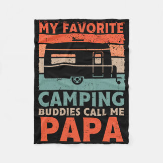 Mijn favoriete kampeerbuddy's noemen me Papa Vinta Fleece Deken