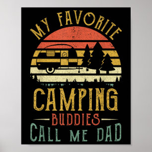 Mijn favoriete kampeerbuddy's noemen me papa vinta poster