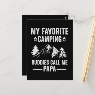 Mijn favoriete kamperen - vrienden noemen me papa briefkaart
