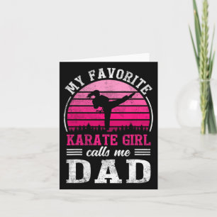 Mijn favoriete karate meisje noemt me vader Vaderd Kaart