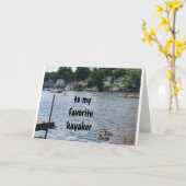 MIJN *FAVORIETE KAYAKER** HAPPY 13th BIRTHDAY KAAR Kaart (Gele Bloem)