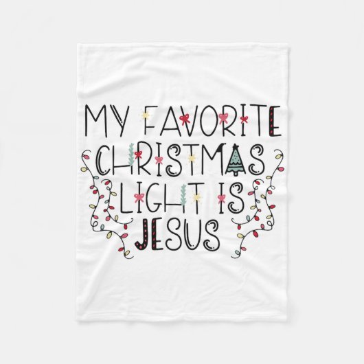 Mijn favoriete kerstlicht is Jezus  Fleece Deken (Voorkant)