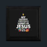 Mijn favoriete kerstverlichting is Jesus Merry Xma Cadeaudoosje<br><div class="desc">Mijn favoriete kerstverlichting is Jezus Merry kerstkostuum</div>