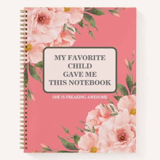 MIJN FAVORIETE KIND GAF ME DIT NOTITIEBOEK Customi (Voorkant)