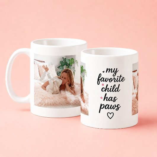 Mijn favoriete kind heeft poten Aangepaste huisdie Koffiemok