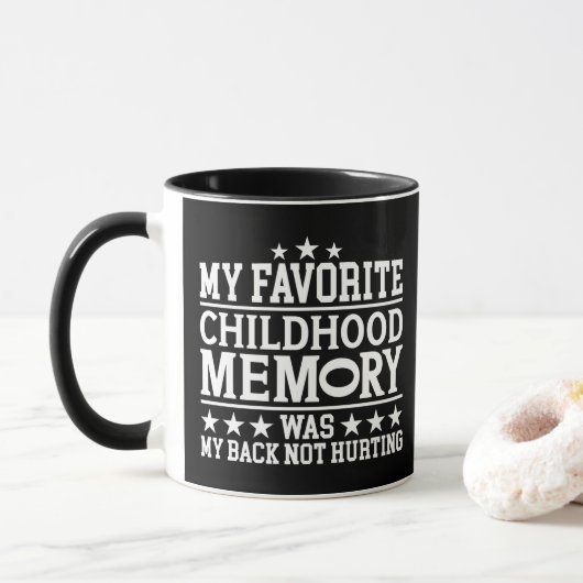 Mijn favoriete kindertijdherinnering was sarcastis mok (Met donut)