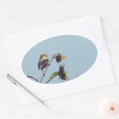 Mijn favoriete kleine bezoekers. #bird #natuur #wi ovale sticker (Envelop)