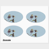 Mijn favoriete kleine bezoekers. #bird #natuur #wi ovale sticker (Vel)